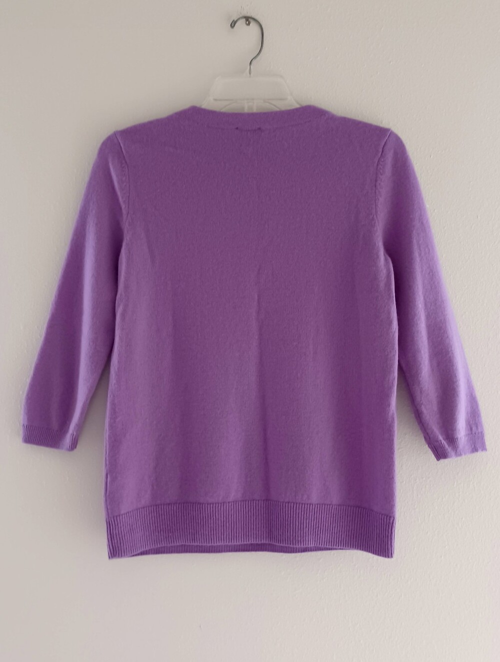 Talbots Cashmere Purple Sweater, Size Mp - Picture 6 of 12